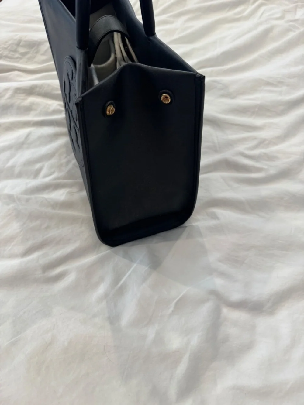 Tory Burch Small Ella Bio Tote Black NWOT + Organizer